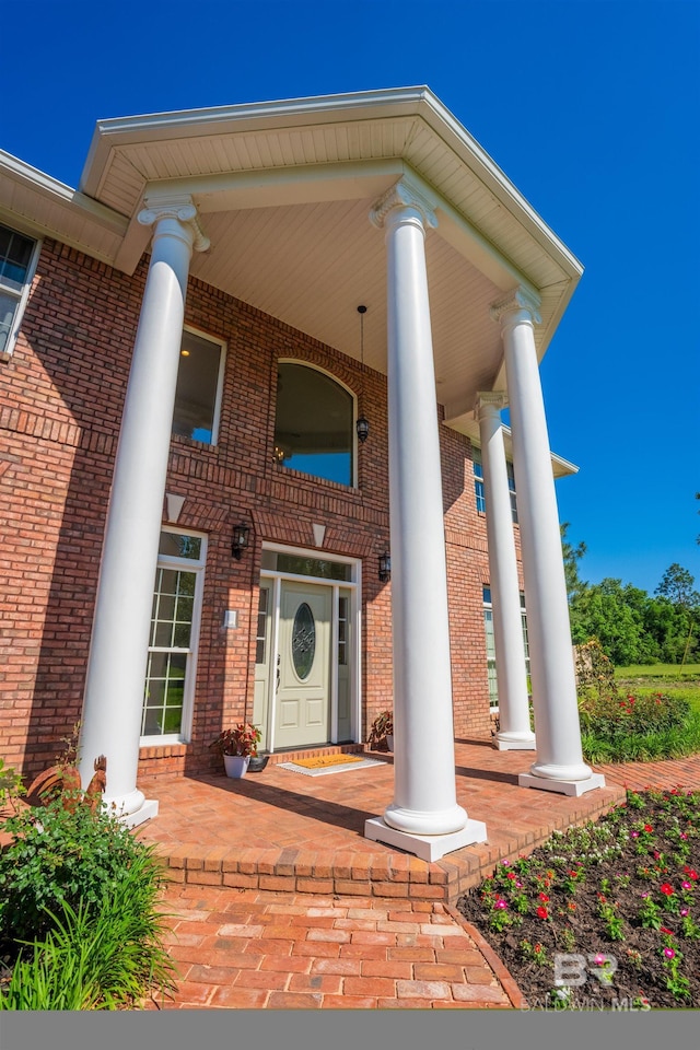 9150 County Road 91, Lillian, AL 36549 - entrance to property featuring covered porch and brick siding
