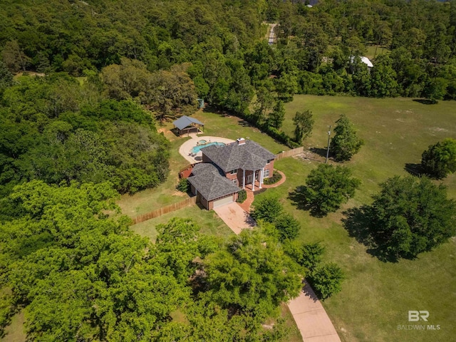 9150 County Road 91, Lillian, AL 36549 - aerial view of property and surrounding area with a forest