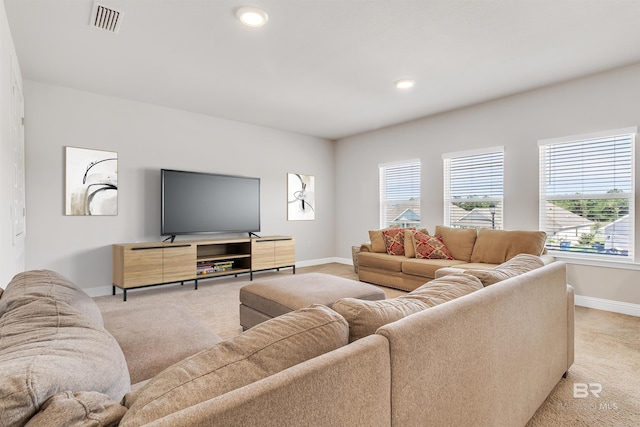 view of carpeted living room