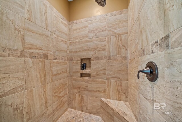 room details featuring tiled shower