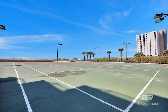 view of tennis court