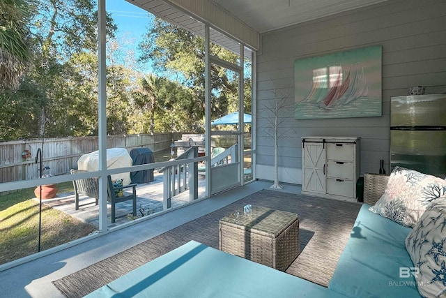 view of sunroom / solarium