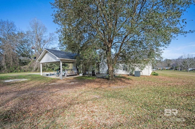 view of yard with a gazebo