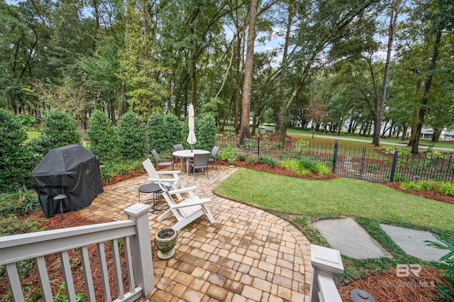 view of patio / terrace featuring grilling area