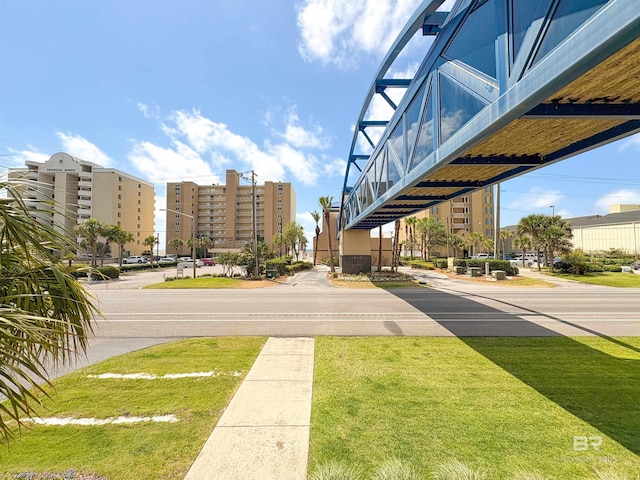 exterior space featuring a lawn