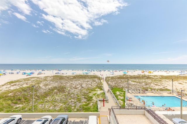 water view featuring a view of the beach