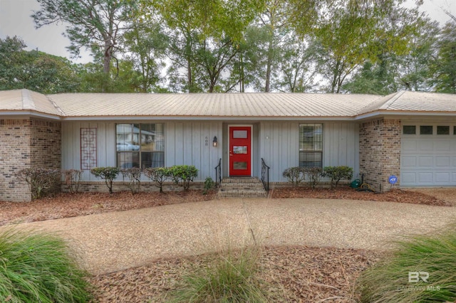 ranch-style house with a garage