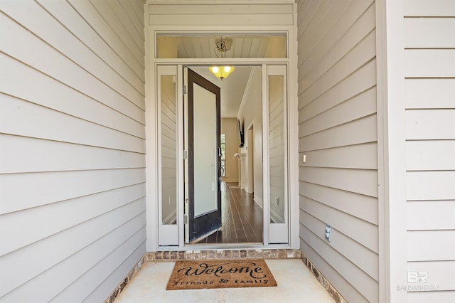 view of doorway to property