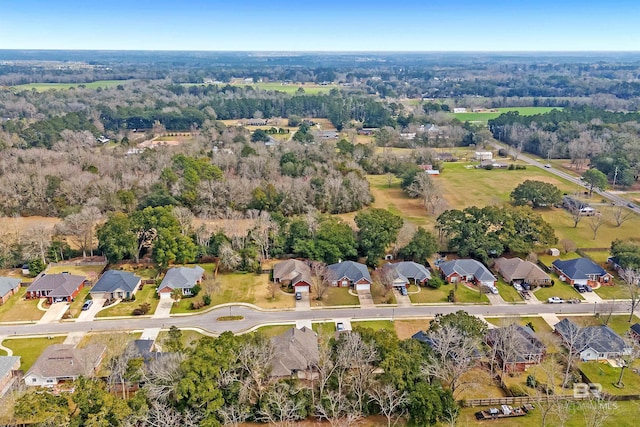 bird's eye view with a residential view