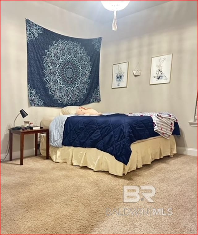 view of carpeted bedroom