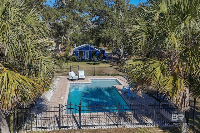 view of pool with a patio area