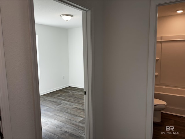 hall featuring hardwood / wood-style floors