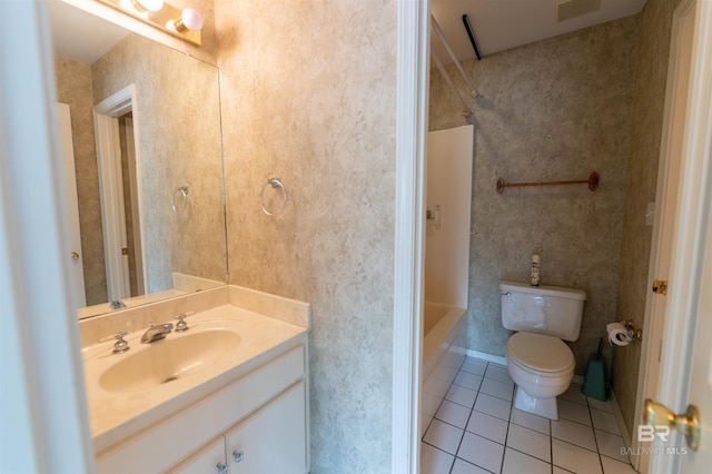 1619 Silver Creek Ct, Saraland, AL 36571 - bathroom featuring tile patterned floors, vanity, and bathtub / shower combination