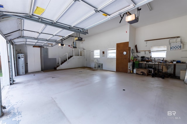 1619 Silver Creek Ct, Saraland, AL 36571 - garage with electric water heater and a garage door opener