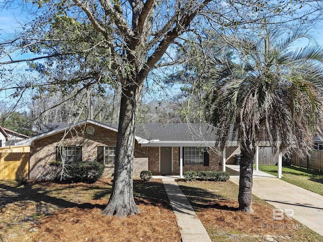 view of ranch-style house