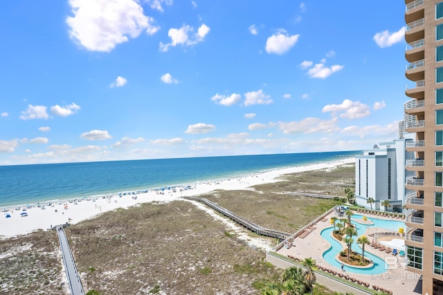 water view with a beach view
