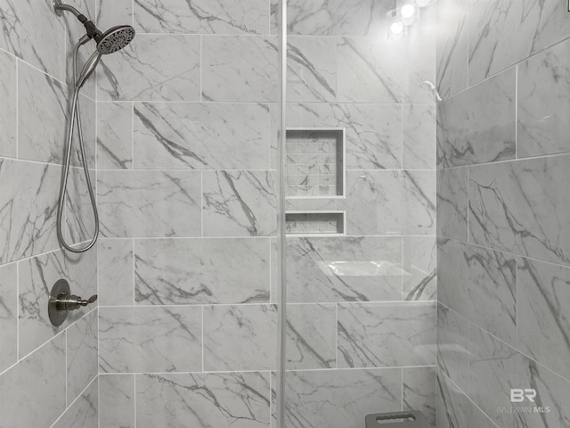 details with tiled shower