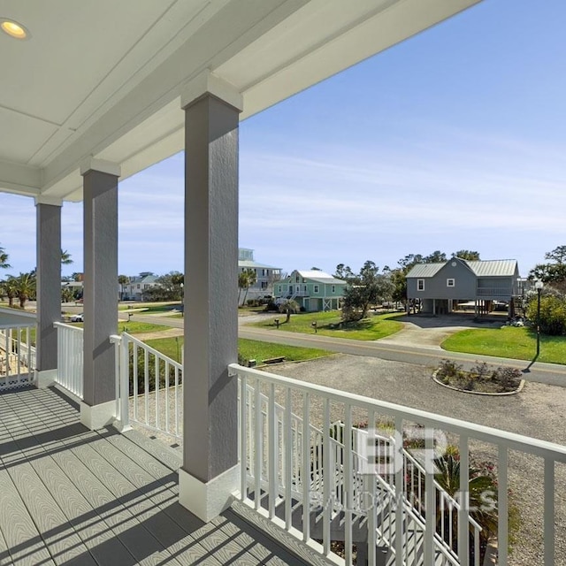 balcony with covered porch