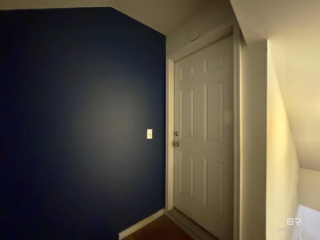 603 Northshore Dr, Bay Minette, AL 36507 - doorway to outside with vaulted ceiling and baseboards