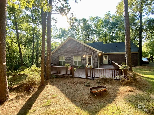 603 Northshore Dr, Bay Minette, AL 36507 - back of house featuring brick siding and a deck
