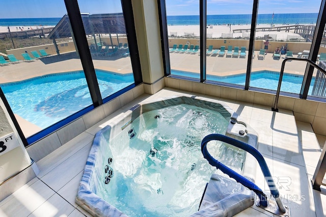 24132 Perdido Beach Blvd Unit 1024, Orange Beach, AL 36561 - view of pool with a water view and a community hot tub