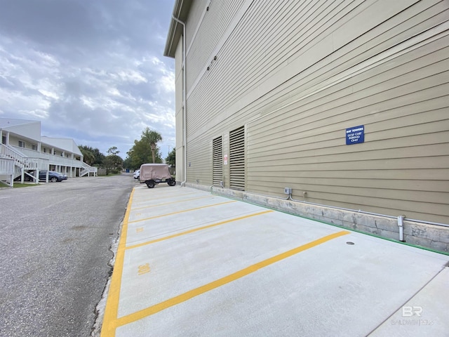 view of uncovered parking lot