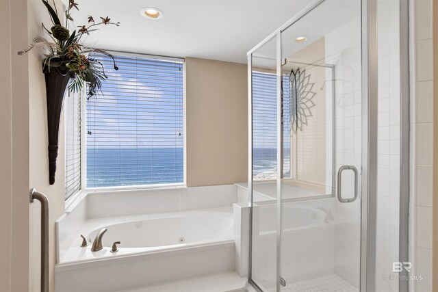13601 Perdido Key Dr Unit W-12A, Perdido Key, FL 32507 - full bath with a bath, recessed lighting, and a shower stall