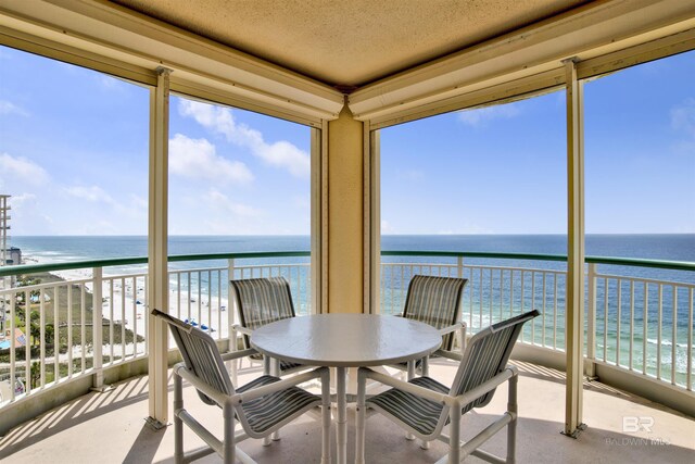 13601 Perdido Key Dr Unit W-12A, Perdido Key, FL 32507 - sunroom with plenty of natural light and a water view
