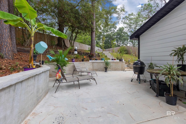 view of patio / terrace featuring a fenced backyard