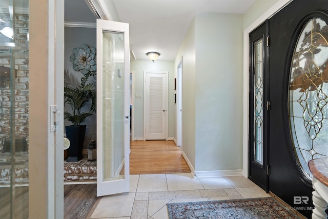 view of tiled entryway