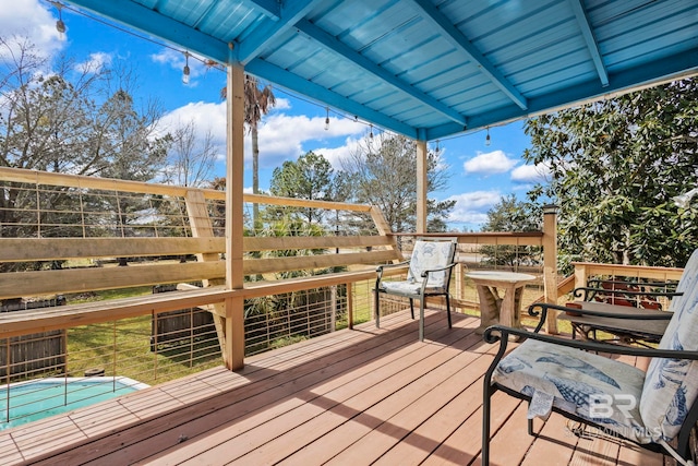 view of wooden deck