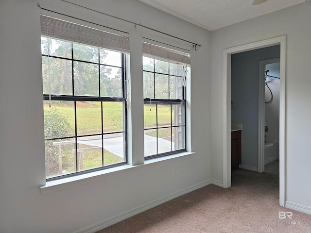 view of carpeted spare room