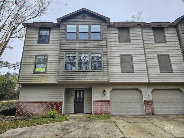 view of property with a garage