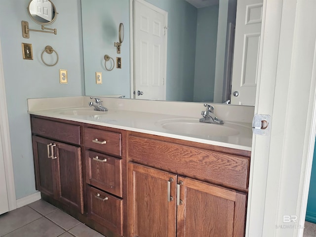 bathroom featuring tile patterned floors and vanity