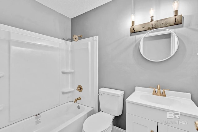 3304 Armond St, Mobile, AL 36605 - bathroom featuring shower / bathtub combination, vanity, and a textured ceiling