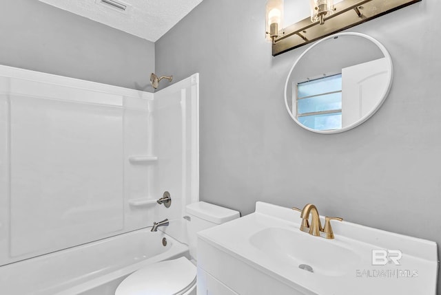 3304 Armond St, Mobile, AL 36605 - bathroom featuring vanity, shower / washtub combination, and a textured ceiling
