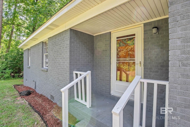 3304 Armond St, Mobile, AL 36605 - property entrance featuring crawl space and brick siding