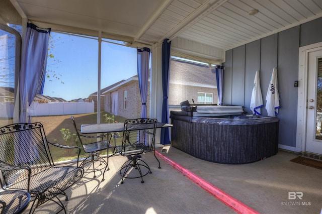 view of sunroom / solarium