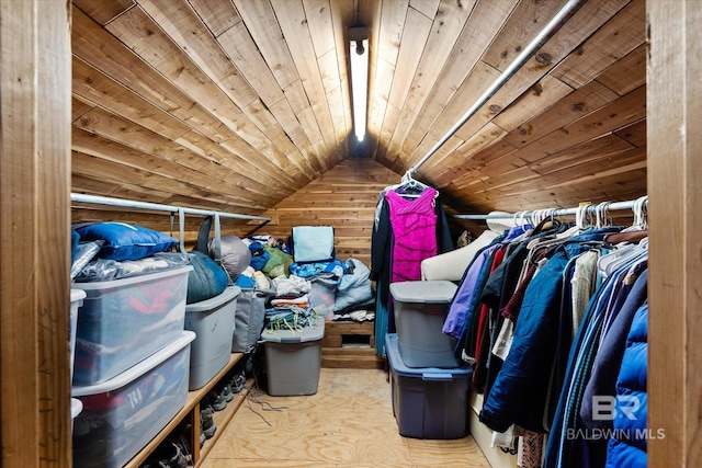 view of unfinished attic