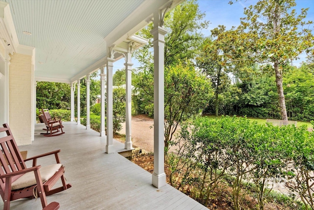 view of patio / terrace featuring covered porch