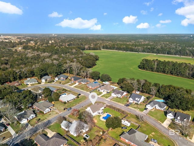 bird's eye view featuring a residential view