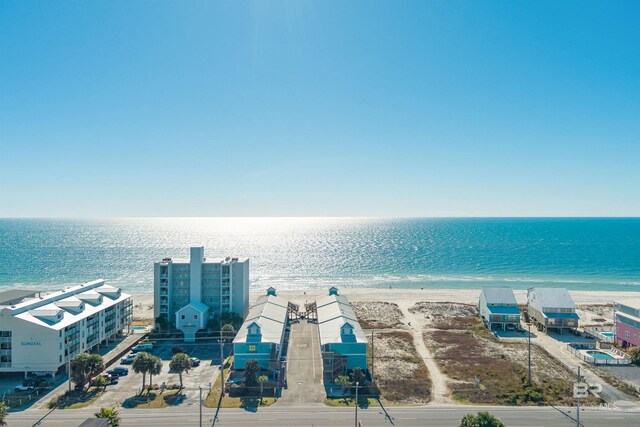 exterior space with a view of the beach