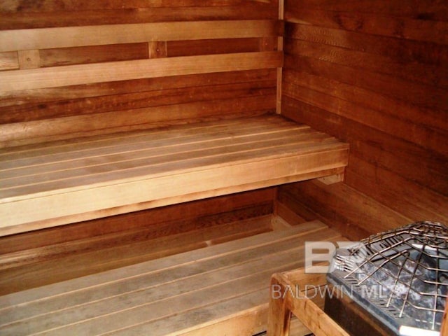 view of sauna