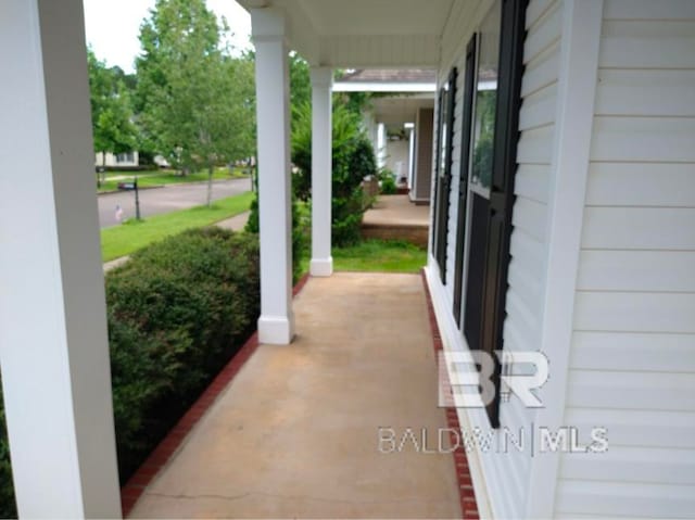 view of patio with covered porch