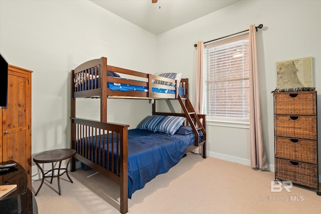 view of carpeted bedroom