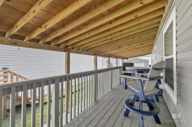 view of wooden terrace