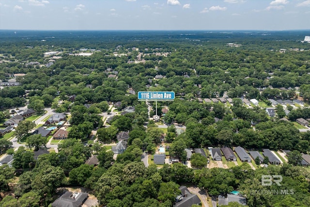 1116 Linlen Ave, Mobile, AL 36609 - aerial perspective of suburban area with a heavily wooded area