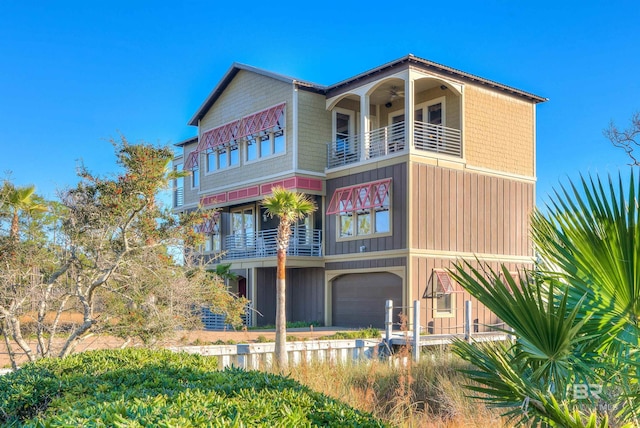 view of property with a garage