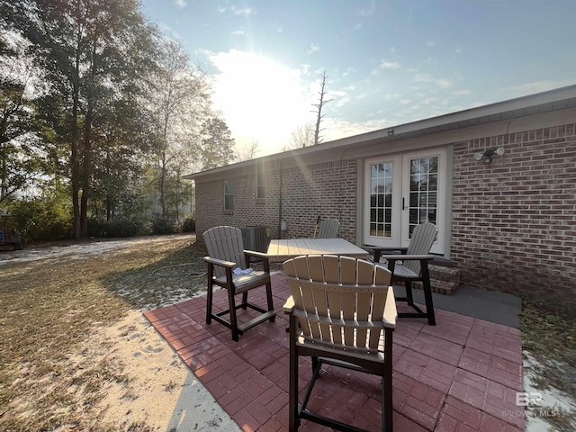 view of patio with french doors