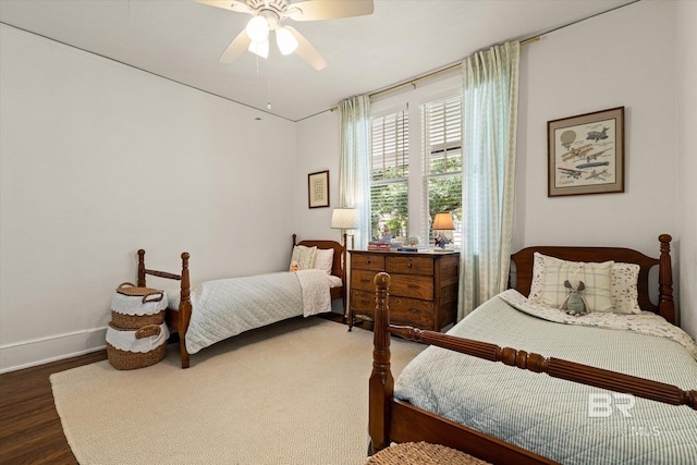 14 Macy Pl, Mobile, AL 36604 - bedroom featuring wood finished floors and a ceiling fan